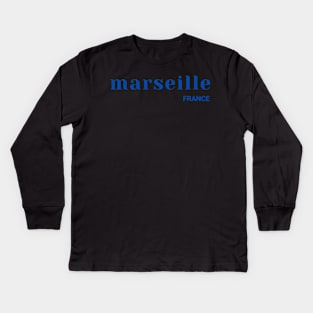 Marseille France Kids Long Sleeve T-Shirt